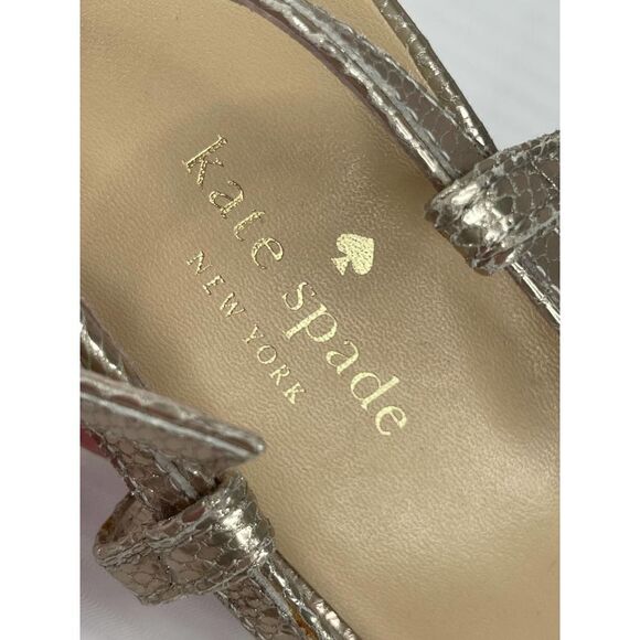 Kate Spade Metalic Gold Sexy Strappy Open Toe Stilettos Size 10M - Picture 7 of 9
